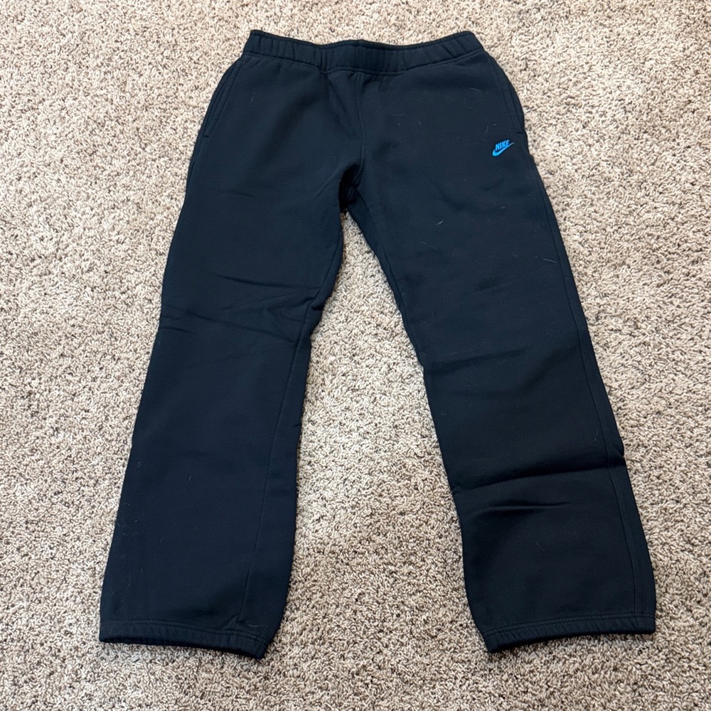 Nike Black Joggers with Blue Logo